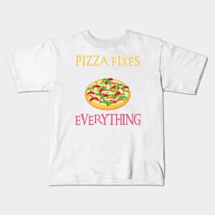 Pizza Fixes Everything Kids T-Shirt